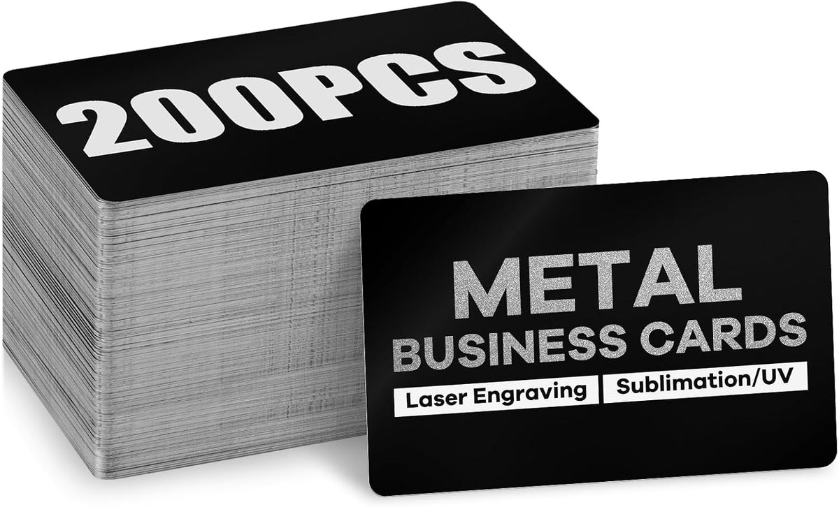 Aluminum Alloy Laser Engraving Business Card Blanks 200pcs 3.37x2.12in