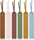 PU Leather Stitched Bookmarks Set of 4 7.5x0.94in